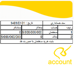 سند حسابداری چیست